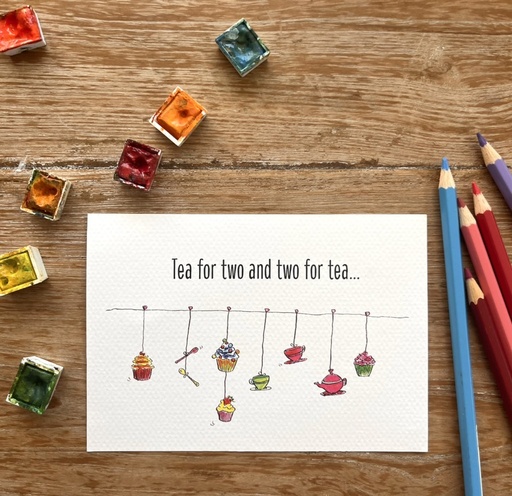 [3435] CARTE POSTALE TEA FOR TWO