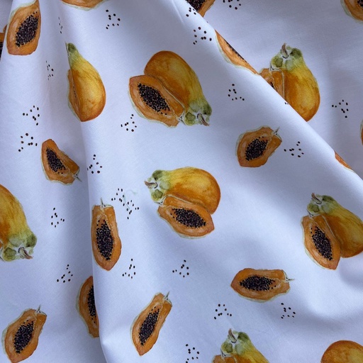[0649] TISSU COTON OEKO TEX - LES PETITES PAPAYES