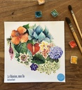 STICKER - L' ÎLE AUX FLEURS SUR FOND BLANC