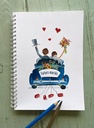 CARNET DE NOTES LES FUTURS MARIES EN VOITURE BLEUE