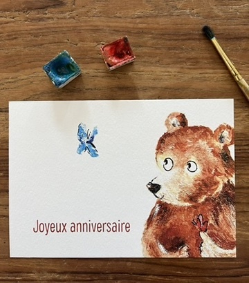[4388] CARTE POSTALE ANNIVERSAIRE - L'OURSON