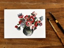 CARTE POSTALE - LE BOUQUET ANÉMONES