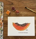 CARTE POSTALE - TON SOURIRE TRANCHE PAPAYE