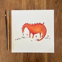 AFFICHE DINO ORANGE