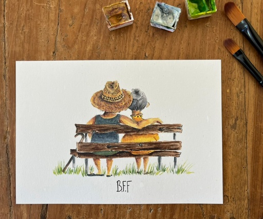 [3411] CARTE POSTALE TOI MON AMOUR - BFF BEST FRIEND FOR EVER