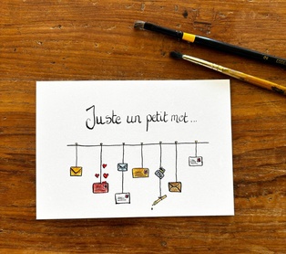 CARTE POSTALE JUSTE UN PETIT MOT