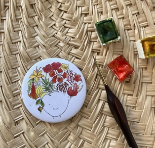 MAGNET CHEVELURE DE FLEURS