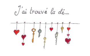 CARTE POSTALE TOI MON AMOUR - J'AI TROUVÉ LA CLÉ