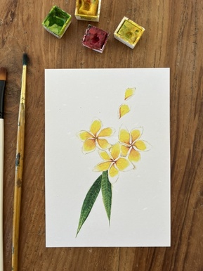 CARTE POSTALE RÉUNION - LES FLEURS DE FRANGIPANIER