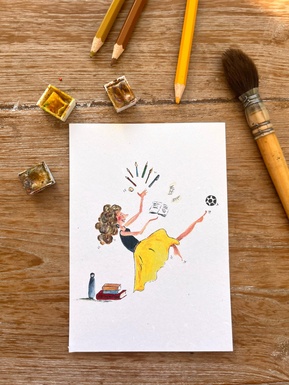 CARTE POSTALE - MERCI MAITRESSE BALLON