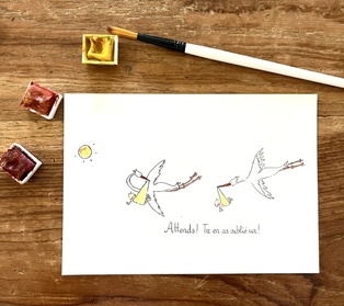 CARTE POSTALE - LES CIGOGNES