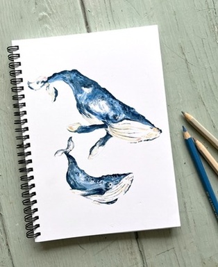 CARNET DE NOTES LES BALEINES OCÉAN