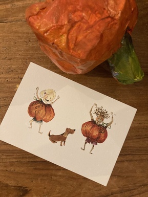CARTE POSTALE HALLOWEEN - CHIEN