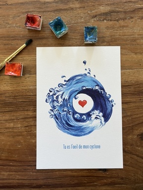 CARTE POSTALE TOI MON AMOUR - OEIL DE MON CYCLONE