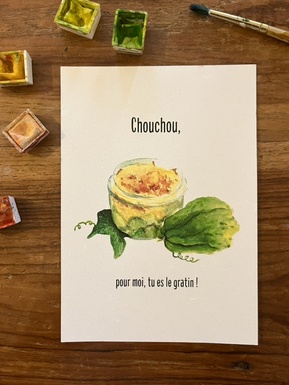 CARTE POSTALE TOI MON AMOUR - LE GRATIN 