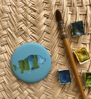 MAGNET LE POISSON BLEU ET VERT
