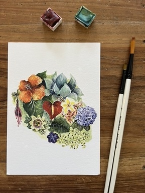 CARTE POSTALE - L'ILE AUX FLEURS