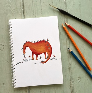 CARNET DE NOTES LE DINO ORANGE