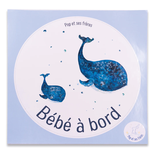 [0939] STICKER BEBE A BORD - BALEINE BALEINEAU Français