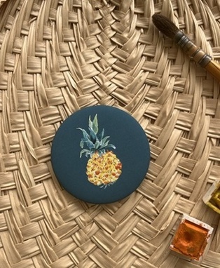 MAGNET L' ANANAS VICTORIA BLEU CANARD