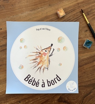 STICKER BÉBÉ À BORD - LES TANGUES ET LES BULLES FRANÇAIS