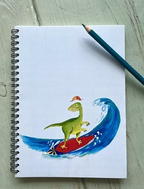 CARNET DE NOTES DINO SURFING