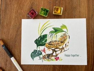 CARTE POSTALE RÉUNION - HAPPY TOGETHER