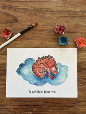CARTE POSTALE TOI MON AMOUR - ENDORMI DE MES RÊVES