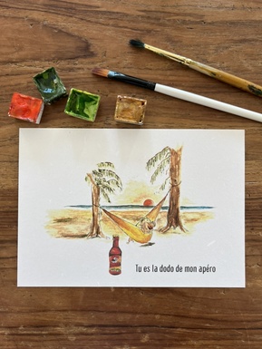 CARTE POSTALE TOI MON AMOUR - DODO DE MON APÉRO