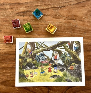 CARTE POSTALE - LE PIQUE NIQUE DES TANGUES