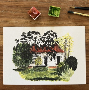 CARTE POSTALE LA CASE CRÉOLE D'EDITH