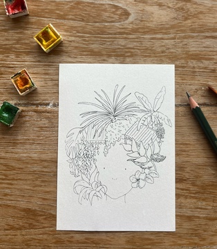CARTE POSTALE RÉUNION - CHEVELURE D'UN JARDIN CREOLE