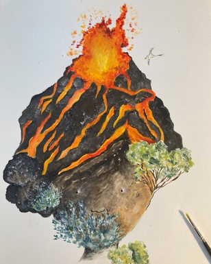 AFFICHE LE VOLCAN