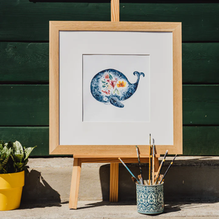 AFFICHE - LA BALEINE ET LES FLEURS