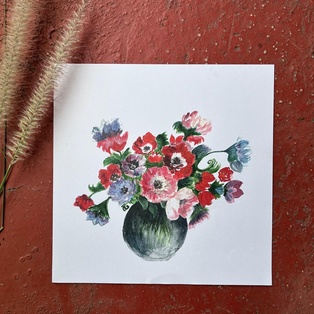 AFFICHE LE BOUQUET ANEMONES