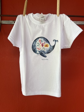 T-SHIRT ENFANT LA BALEINE ET LES FLEURS