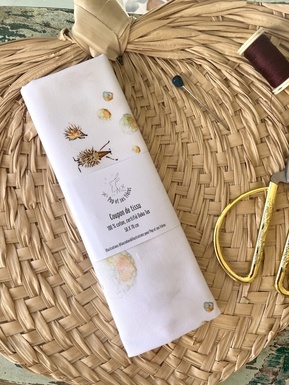 COUPON DE TISSU COTON OEKO TEX - LES TANGUES ET LES BULLES