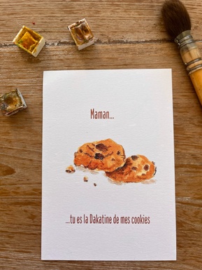 CARTE POSTALE COOKIE DAKATINE FETE DES MAMANS