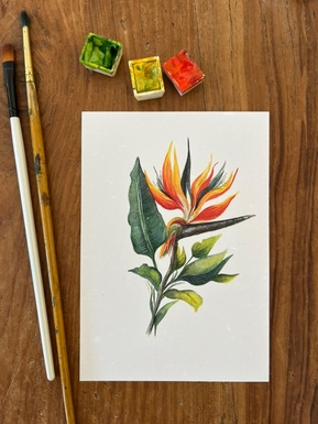 CARTE POSTALE RÉUNION - LA FLEUR DE PARADIS