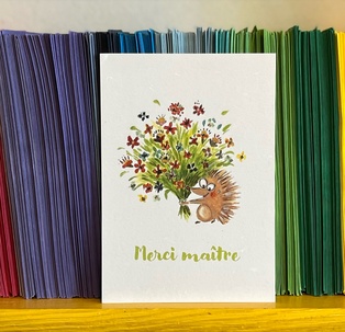 CARTE POSTALE - MERCI MAITRE BOUQUET