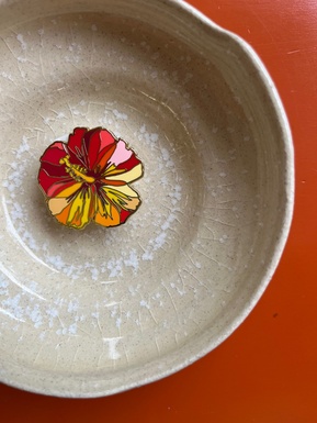 BROCHE LA FLEUR D'HIBISCUS