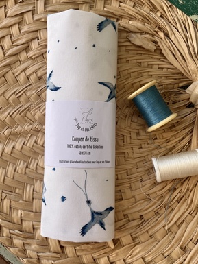 COUPON DE TISSU COTON OEKO TEX - LE PAILLE EN QUEUE